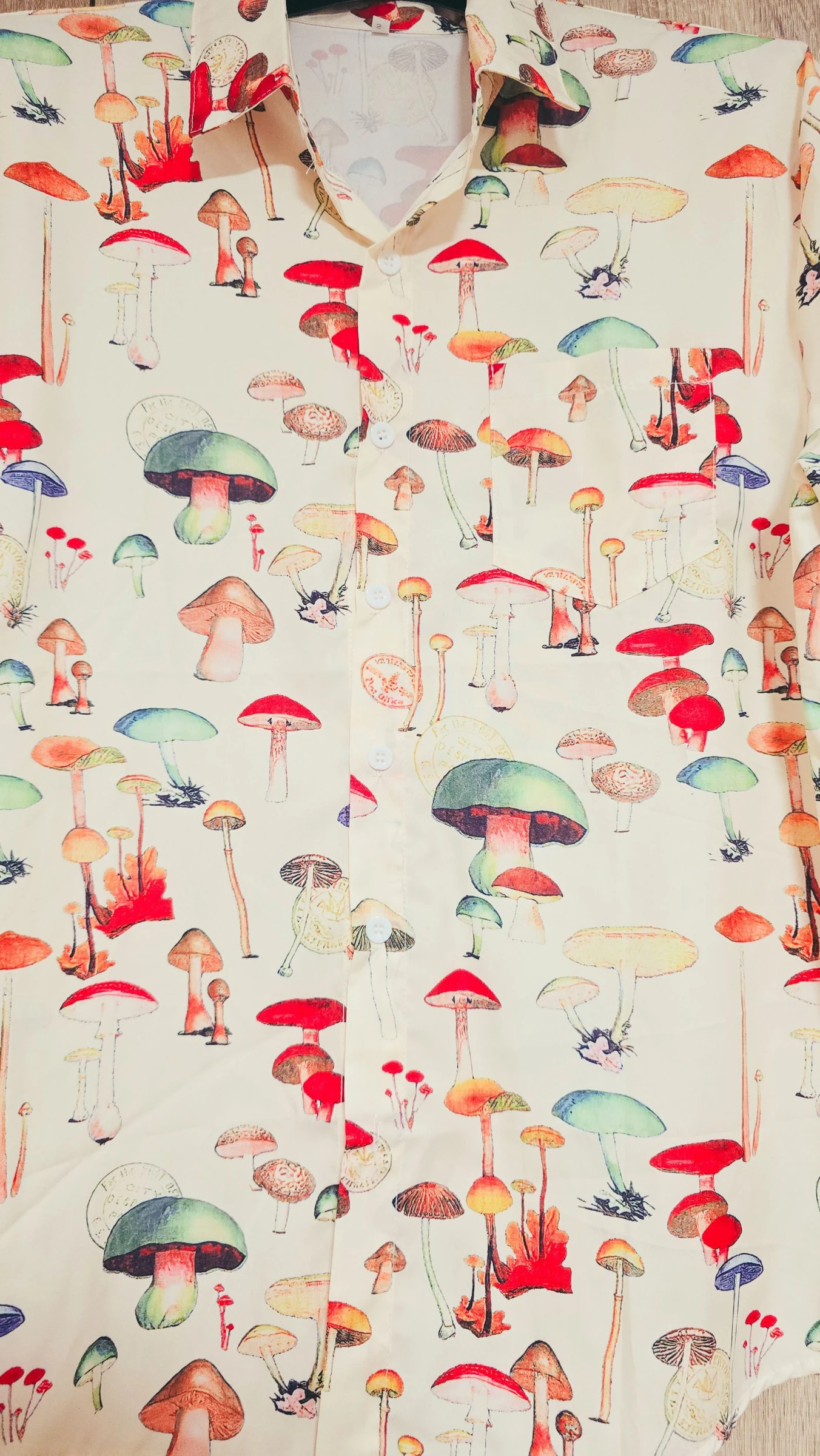 Chemise à motifs champignons | Manches courtes | Taille S – photo 5
